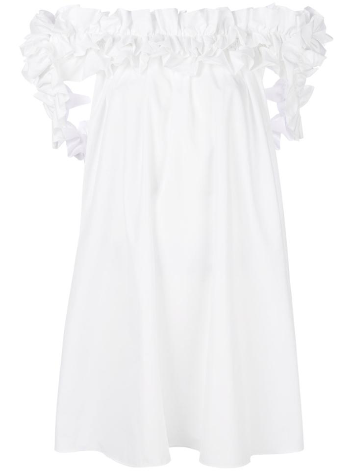 Alexander Mcqueen Ruffled Mini Dress - White