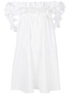 Alexander Mcqueen Ruffled Mini Dress - White