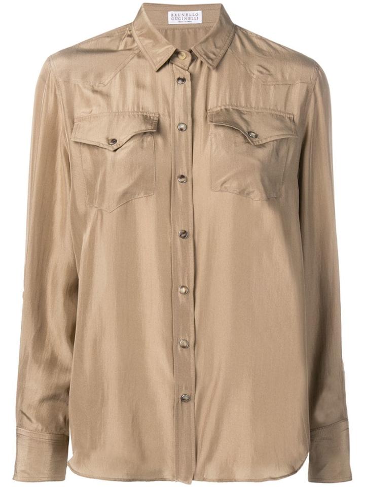 Brunello Cucinelli Flap Pocket Shirt - Neutrals