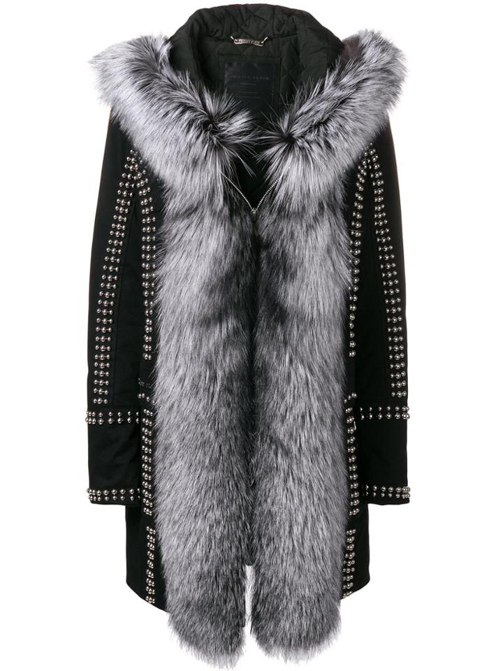 Philipp Plein Amazing Fur Coat - Black