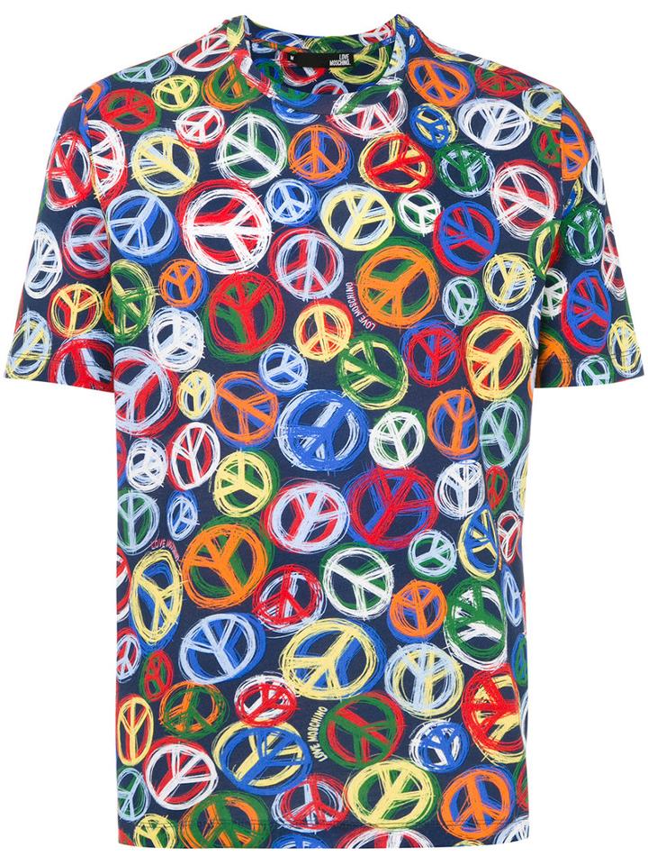 Love Moschino - Peace And Love T-shirt - Men - Cotton - S, Cotton