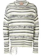 Valentino Striped Knit Jumper - Green
