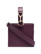 Tara Zadeh Purple Nasim Leather Tote Bag