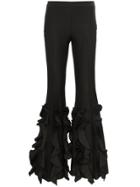 Giambattista Valli High-waisted Ruffle Flare Trousers - Black