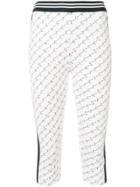 Stella Mccartney Branded Cropped Leggings - White