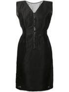 Zambesi Fitted Waist Button-front Dress - Black
