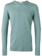 Sunspel Crew Neck Jumper, Men's, Size: Xl, Green, Merino