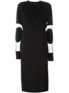 Maison Margiela Sheer Panel Shirt Dress, Women's, Size: L, Black, Silk/cotton