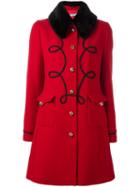 Vivetta Single Breasted Coat, Women's, Size: 42, Red, Polyamide/acetate/viscose/wool