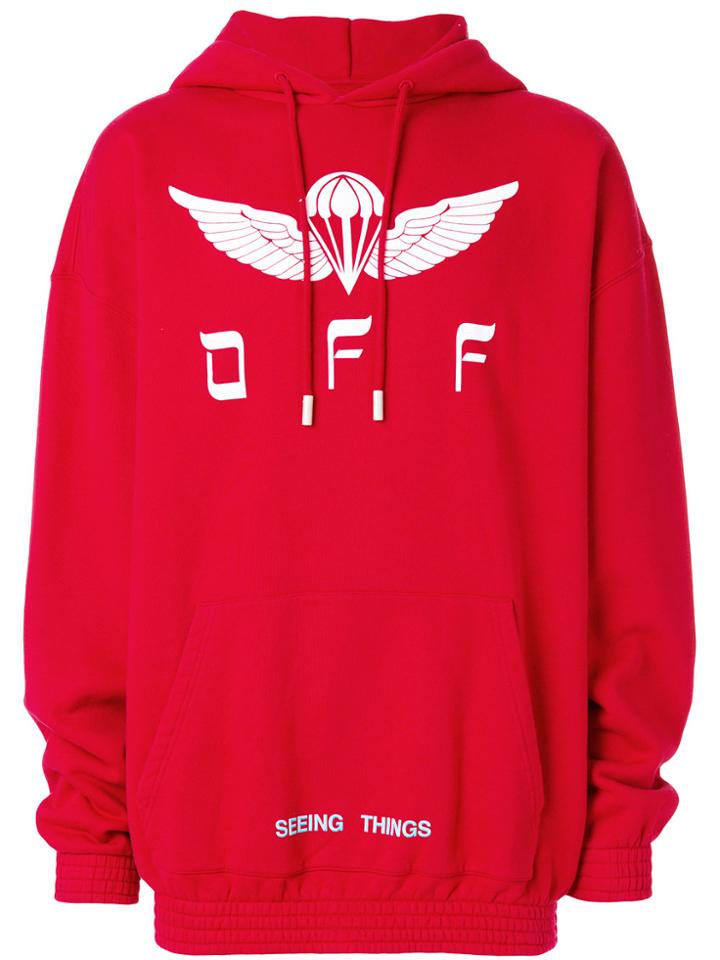 Off-white Seeing Things Hoodie - Red