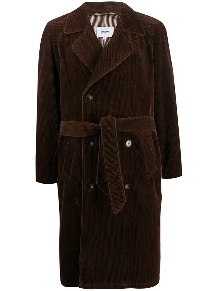 Nanushka Double-breasted Trench Coat - Brown