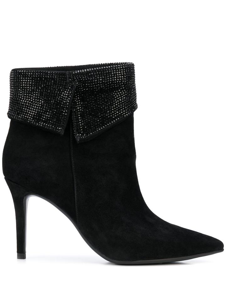 Lola Cruz Pointed Ankle Boots - Black