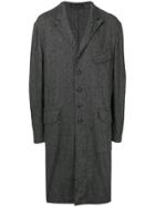 Yohji Yamamoto Wrincle Finish Long Jacket - Grey