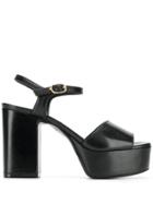 L'autre Chose Heeled Platform Sandals - Black