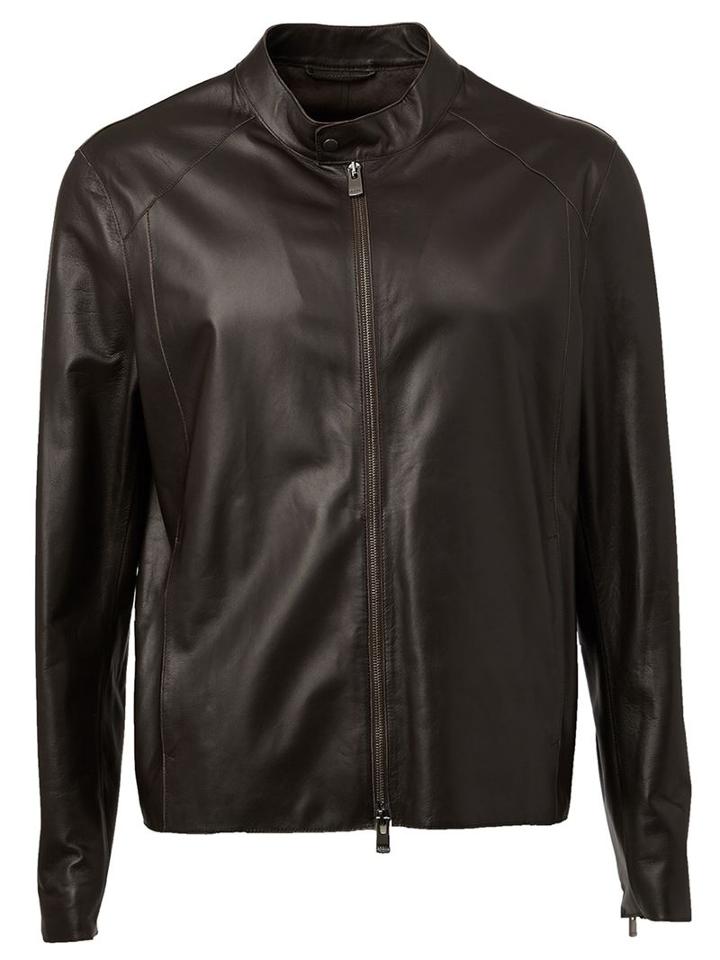Drome Band Collar Jacket, Men's, Size: Medium, Brown, Sheep Skin/shearling