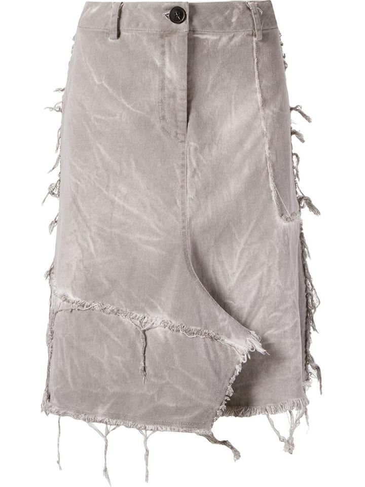 Uma Raquel Davidowicz 'vera' Skirt, Women's, Size: 42, Grey, Cotton/spandex/elastane