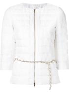 Herno Chain Detail Padded Jacket, Women's, Size: 42, Nude/neutrals, Viscose/polyester/acrylic/acetate