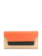 Marni Colour-block Wallet - Orange