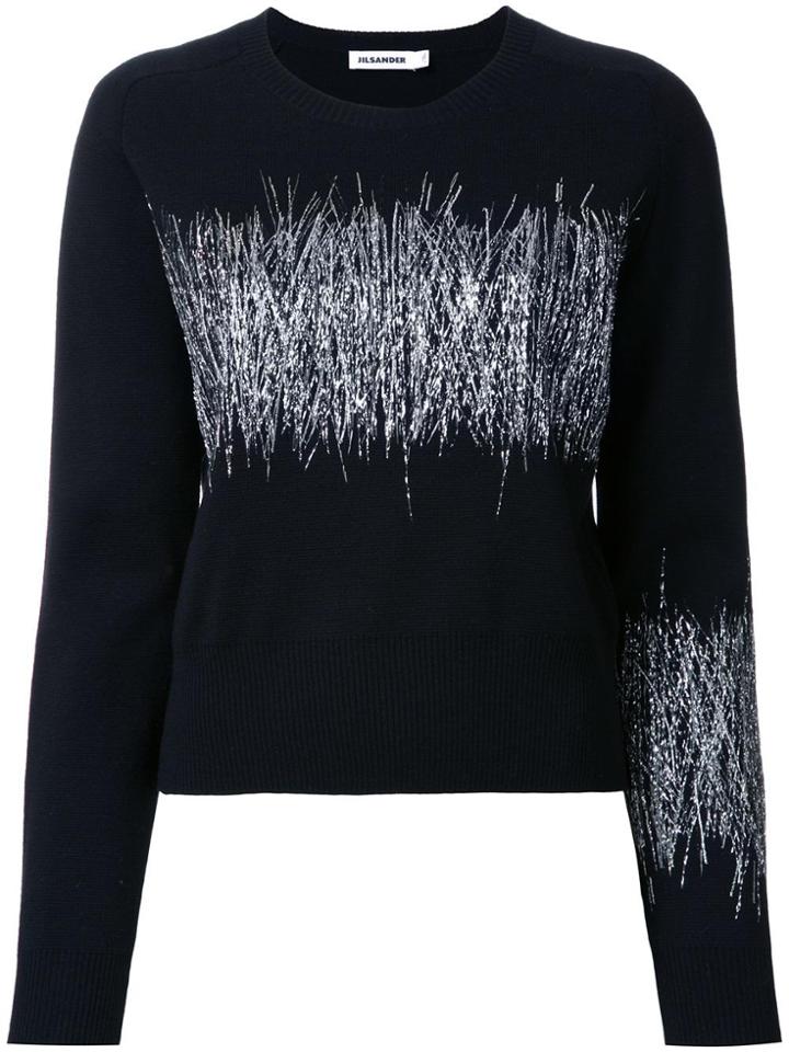 Jil Sander Embroidered Jumper - Black