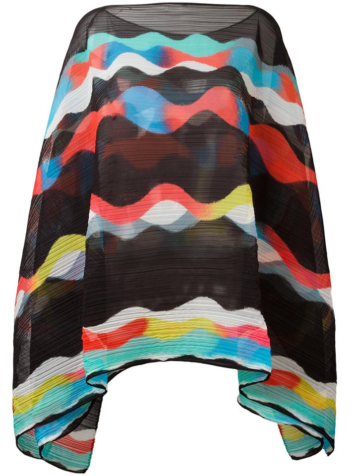 Pleats Please By Issey Miyake Flared Large Tunic, Women's, Black, Polyester