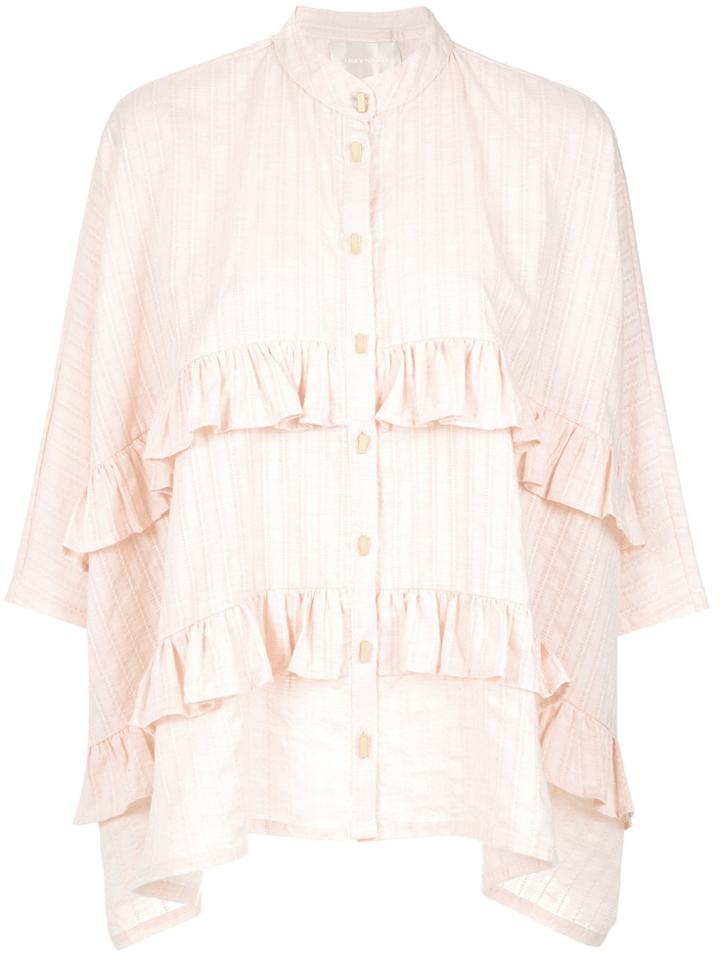 Lilly Sarti Ruffled Shirt - Pink & Purple