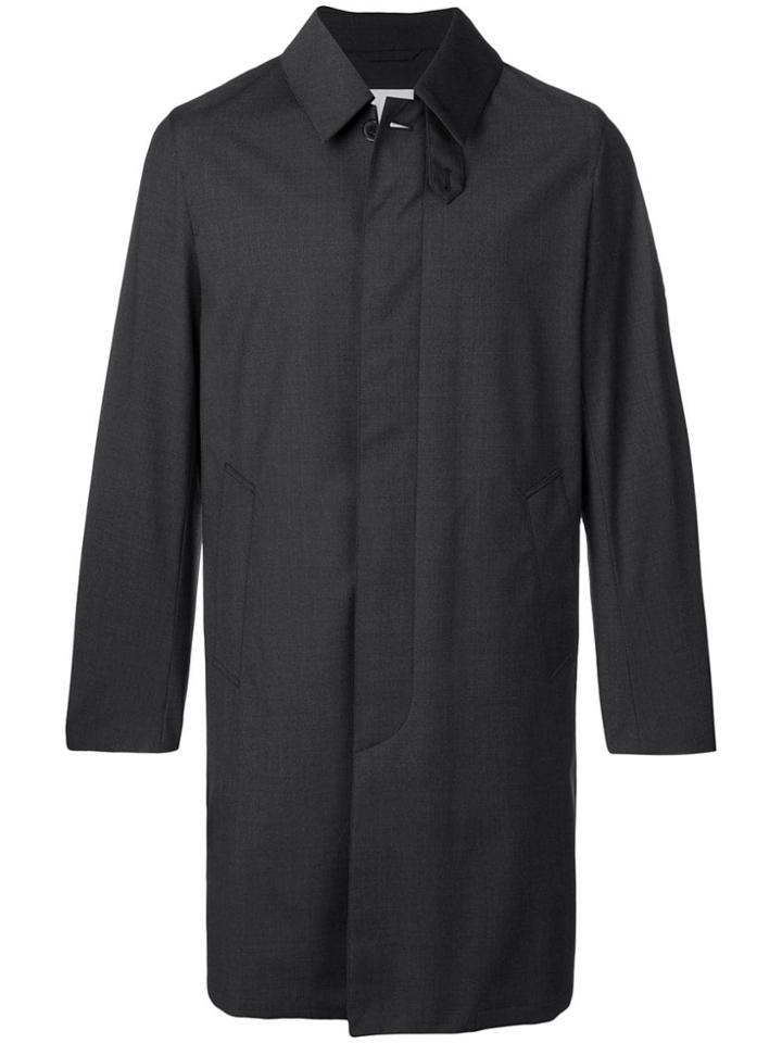 Mackintosh Charcoal Wool Storm System Mackintosh Coat - Grey