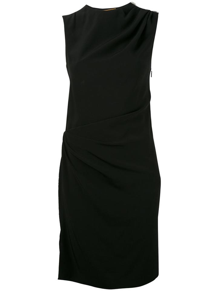 Saint Laurent - Draped Sleeveless Mini Dress - Women - Silk/acetate/viscose - 38, Black, Silk/acetate/viscose