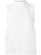 Maison Margiela Fringed Tank Top, Women's, Size: 42, White, Silk/polyamide/acetate