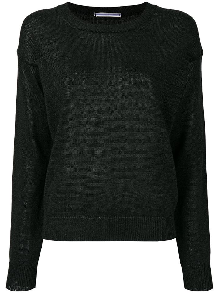 Cristaseya Dropped Shoulder Sweater - Black