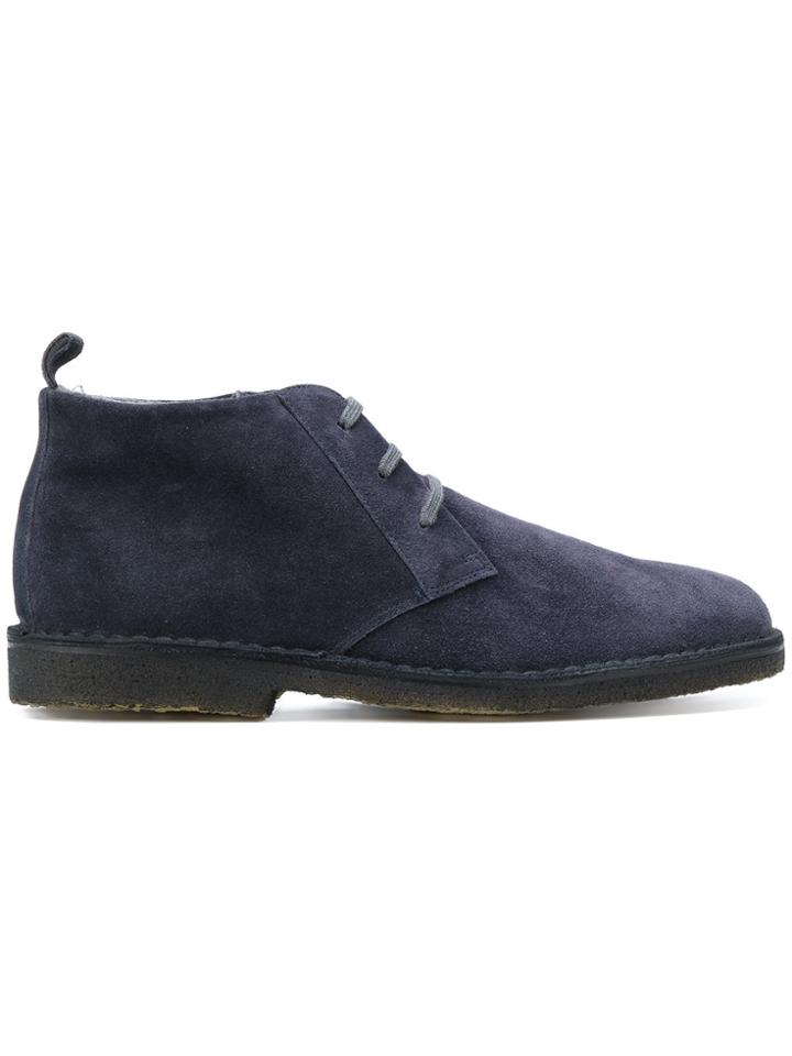 Corneliani Lace Up Mid-top Brogues - Blue