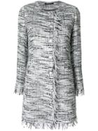 Tagliatore Fitted Tweed Coat - Multicolour