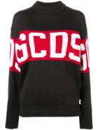 Gcds Front Printed Logo Sweater - Black