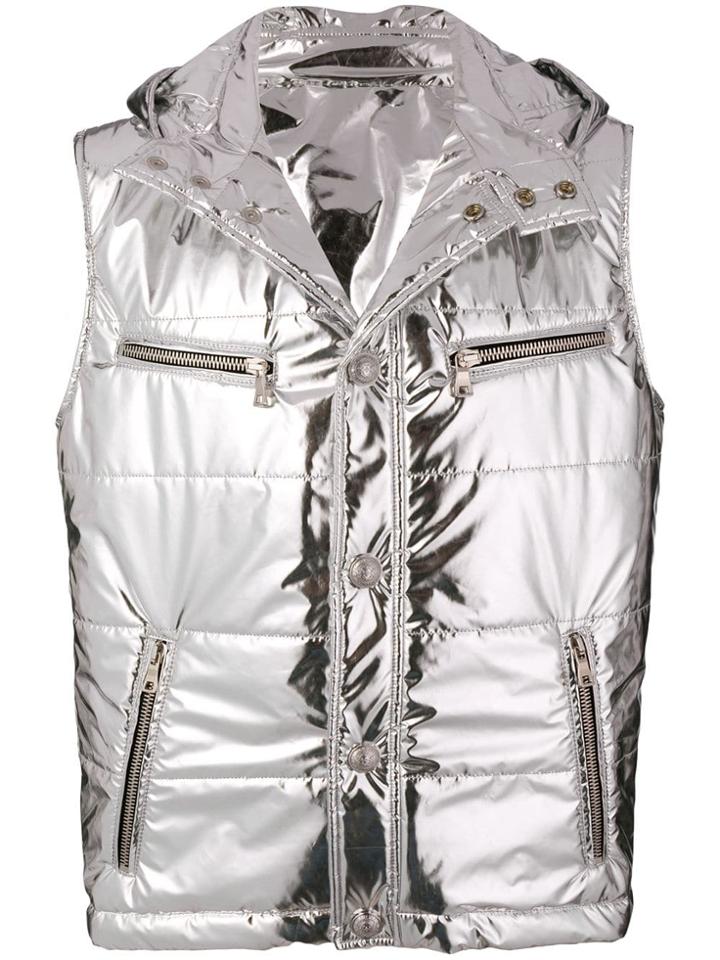 Balmain Padded Gilet - Silver