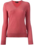 Loro Piana Cashmere V-neck Jumper - Pink & Purple
