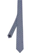 Burberry Classic Cut Monogram Silk Jacquard Tie - Blue