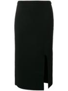 Dvf Diane Von Furstenberg Side Slit Pencil Skirt - Black