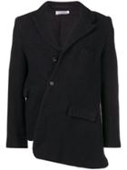 Comme Des Garçons Homme Plus Asymmetric Buttoned Blazer - Black