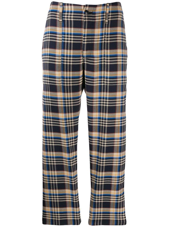Closed Plaid Tailored Trousers - Blue