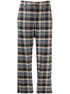 Closed Plaid Tailored Trousers - Blue