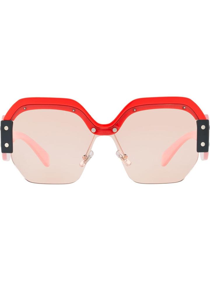 Miu Miu Eyewear Sorbet Oversized Sunglasses - Red