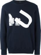 Undercover Front Print Sweatshirt, Men's, Size: 2, Blue, Cotton