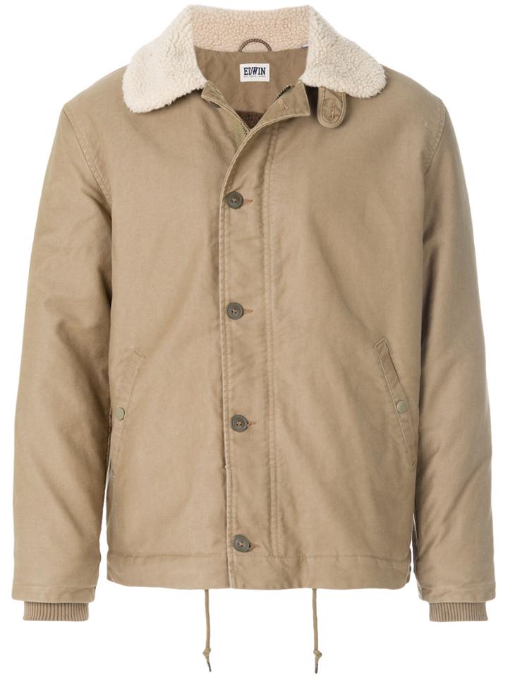 Edwin Zipped Bomber Jacket - Green