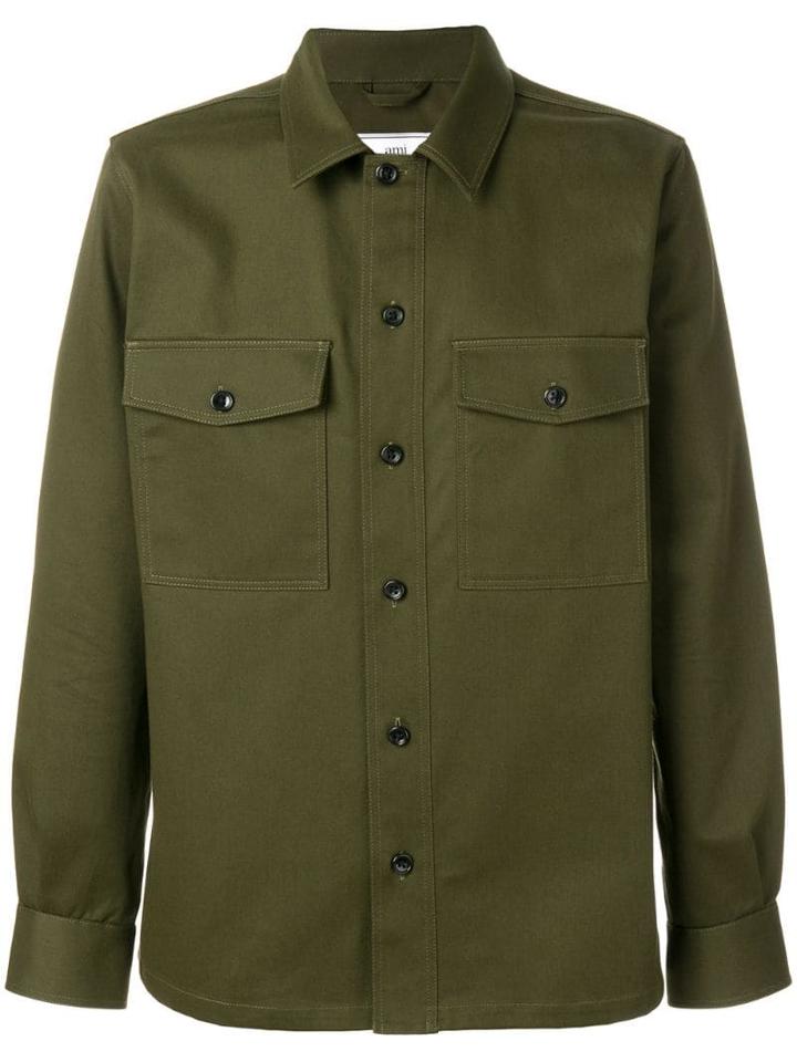 Ami Paris Buttoned Over Shirt - Green