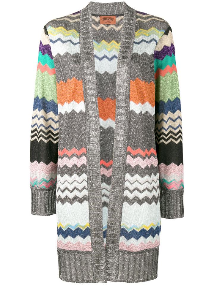 Missoni - Zig-zag Open Cardigan - Women - Polyester/cupro/viscose - 46, Polyester/cupro/viscose
