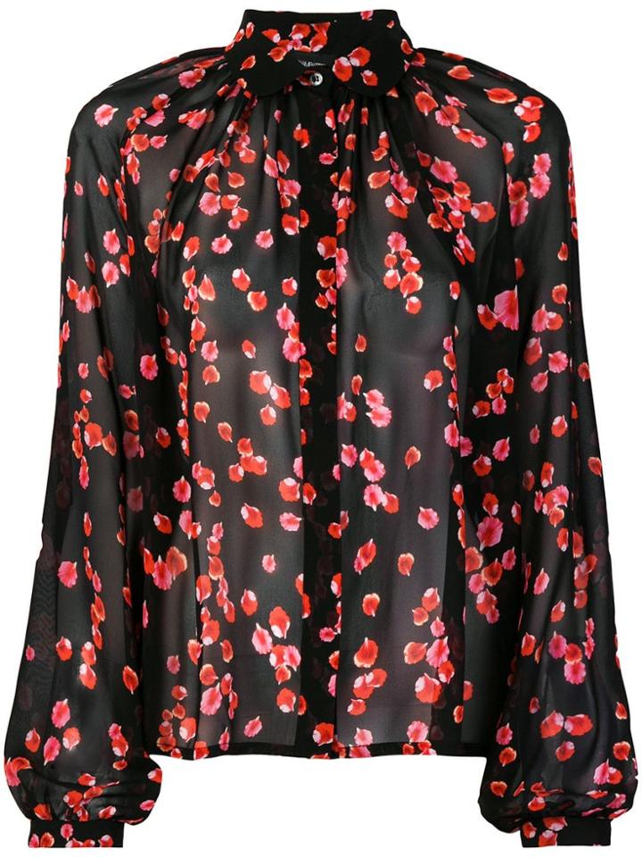 Giambattista Valli Floral Print Shirt - Black