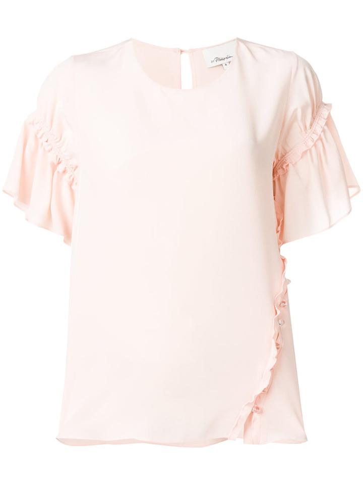 3.1 Phillip Lim Frill-sleeve T-shirt - Pink