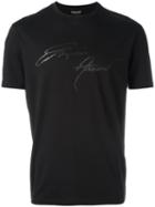 Emporio Armani Signature Print T-shirt, Men's, Size: Small, Black, Cotton