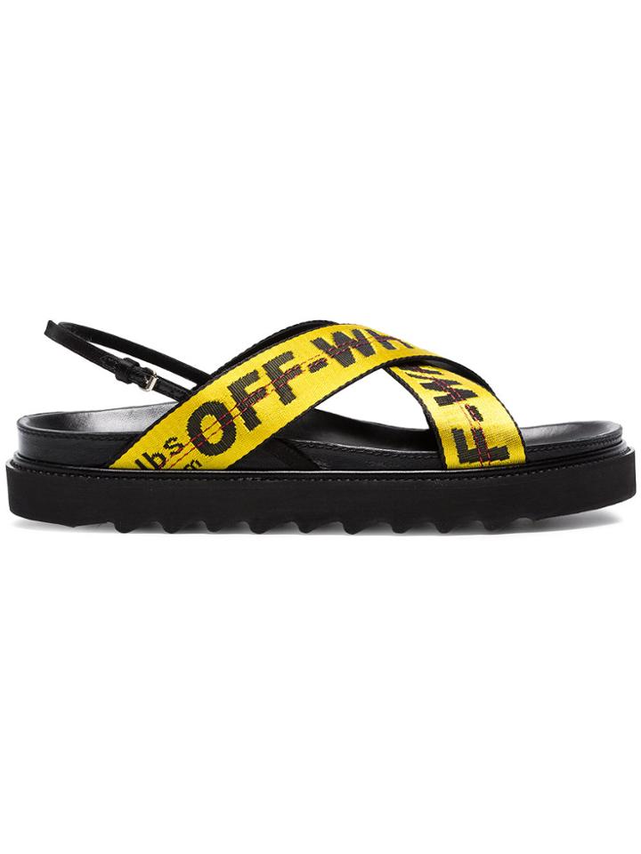 Off-white Black Industrial Belt Leather Sandals