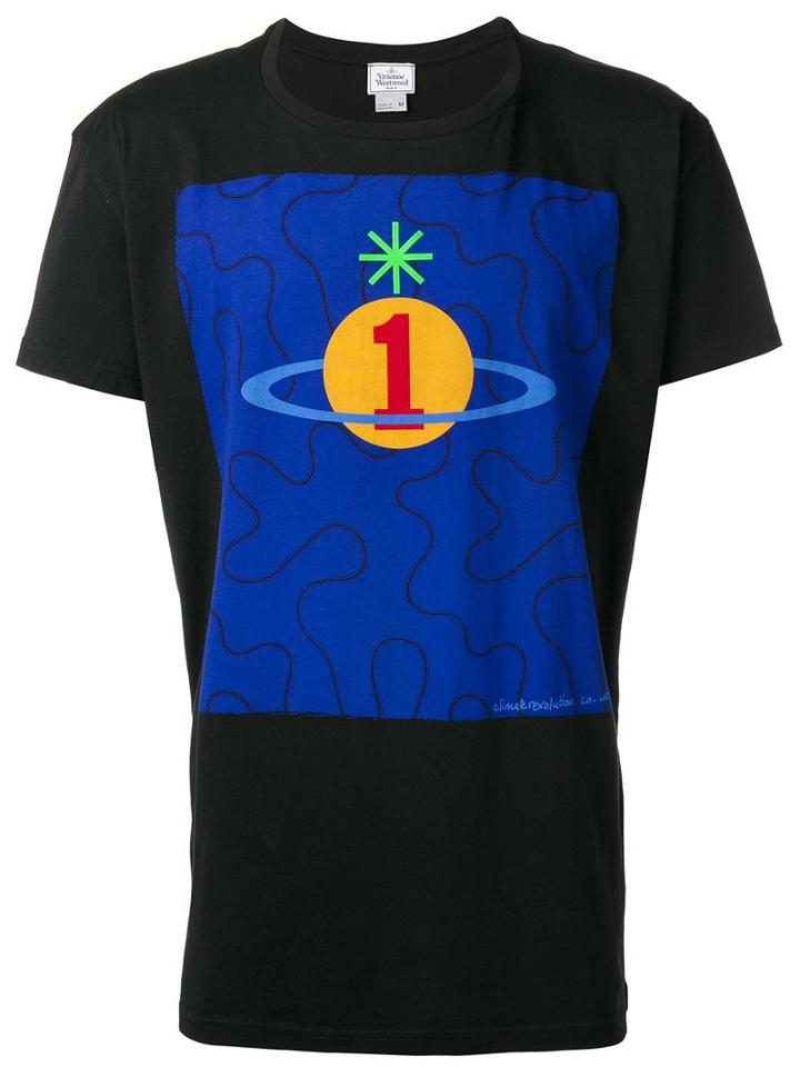 Vivienne Westwood Man Orb Print T-shirt, Men's, Size: Xxl, Black, Cotton