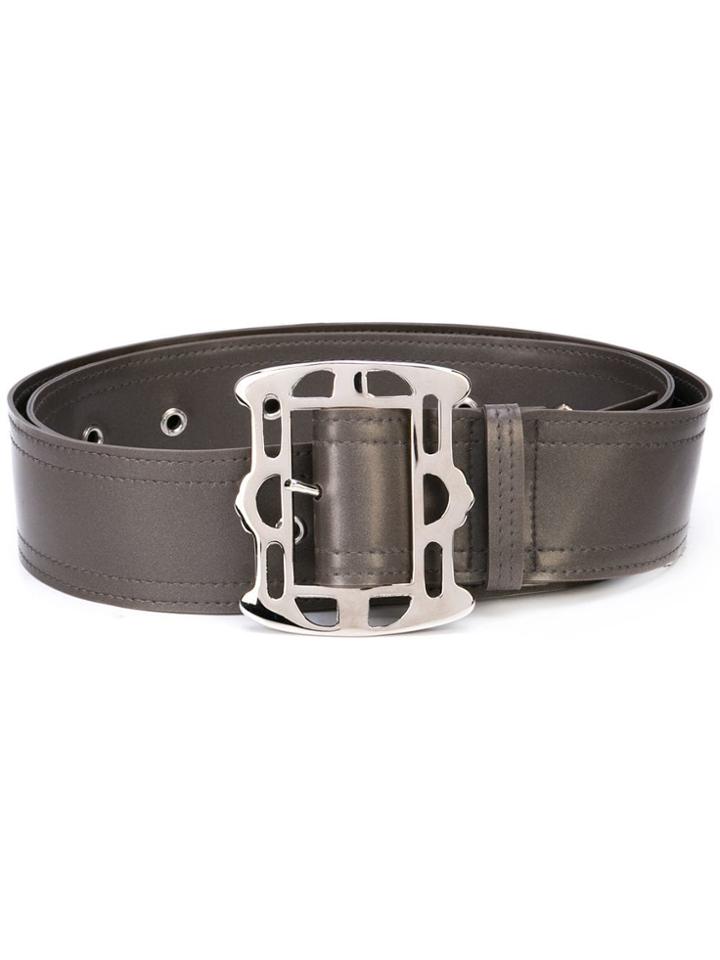 Arthur Avellano Metal Buckle Belt - Grey